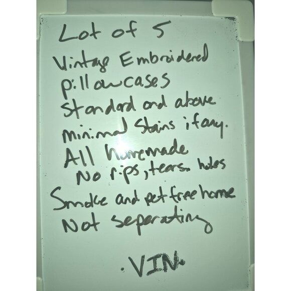 Vintage Hand-Embroidered Pillowcases Floral Bird Motifs White Cotton Lace Trim S - Picture 7 of 7